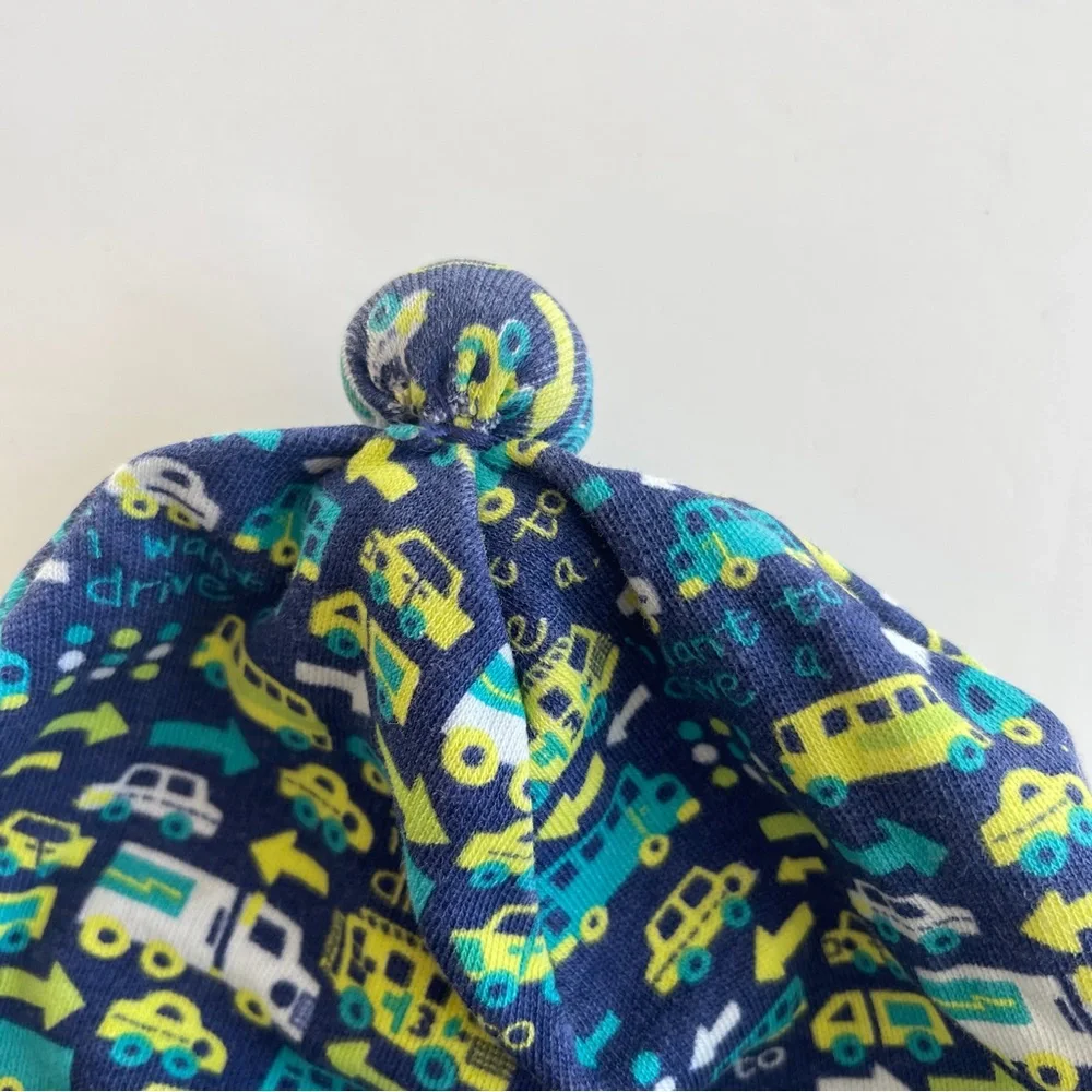 Zutano Blue Traffic Rib Single-Knot Beanie